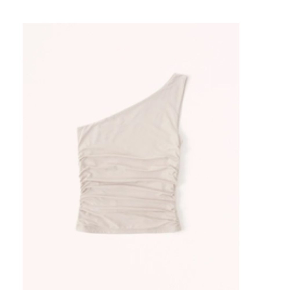 Abercrombie Soft Matte Seamless Asymmetrical Ruched Top